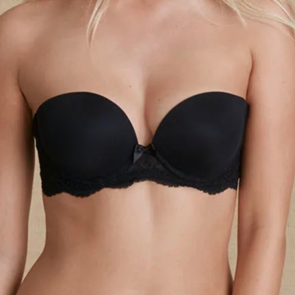Simone Perele Strapless Convertible Black Bra 30E NWT